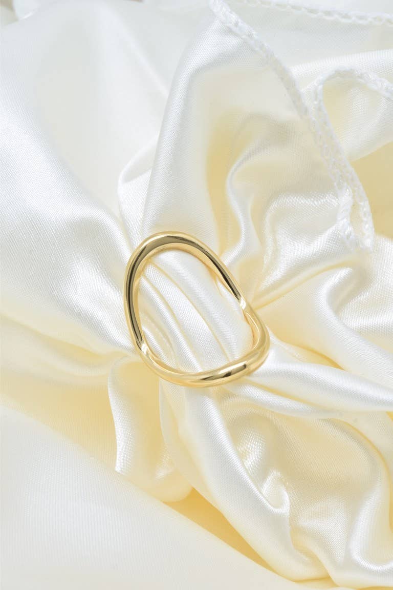 Kapyco - Venta al por mayor Anillo de banda/apilable - Anillo ajustable de acero inoxidable dorado o plateado - BG3102305