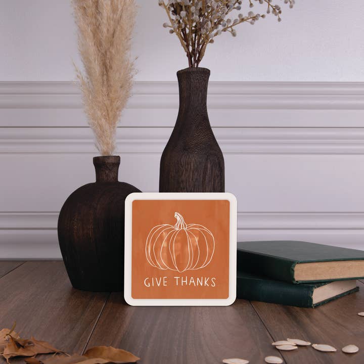 P. Graham Dunn - Wholesale Sign - Give Thanks Mini Ceramic Sign
