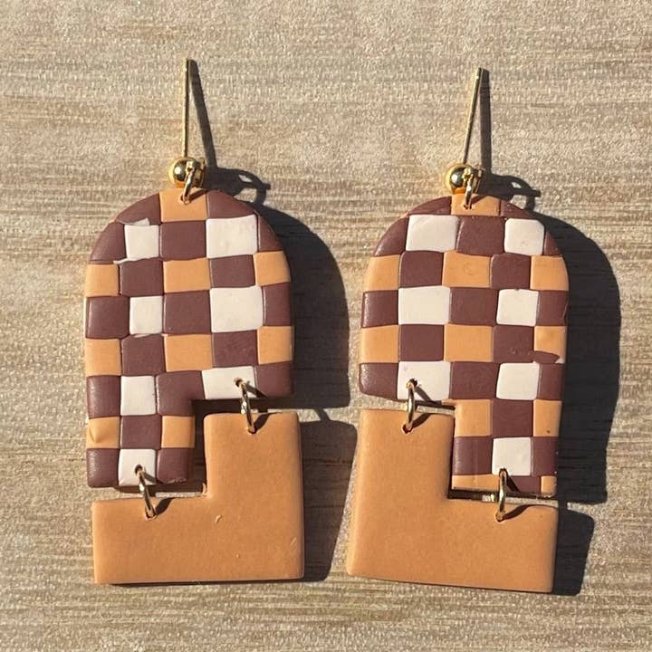 Grey & Sand - Vente Boucles d'oreilles pendantes - Sienne0