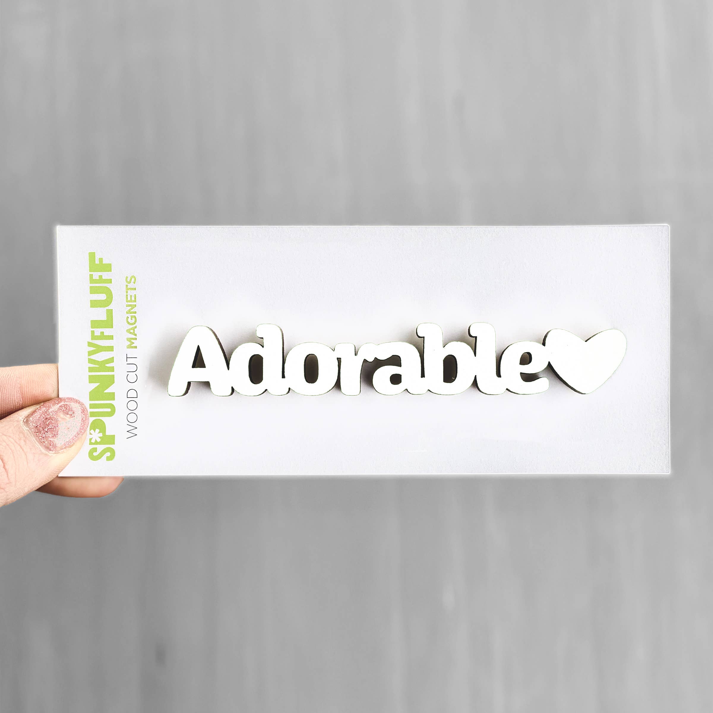 Spunky Fluff - Wholesale Magnet - Adorable Tiny Word Magnet, Cute Wood Word Photo Magnet10
