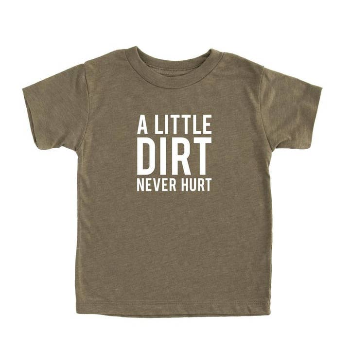 Nature Supply Co - Wholesale Screen Printed T-Shirt - Kids - A Little Dirt Never Hurt Kids T-shirt | Eco Friendly Tee