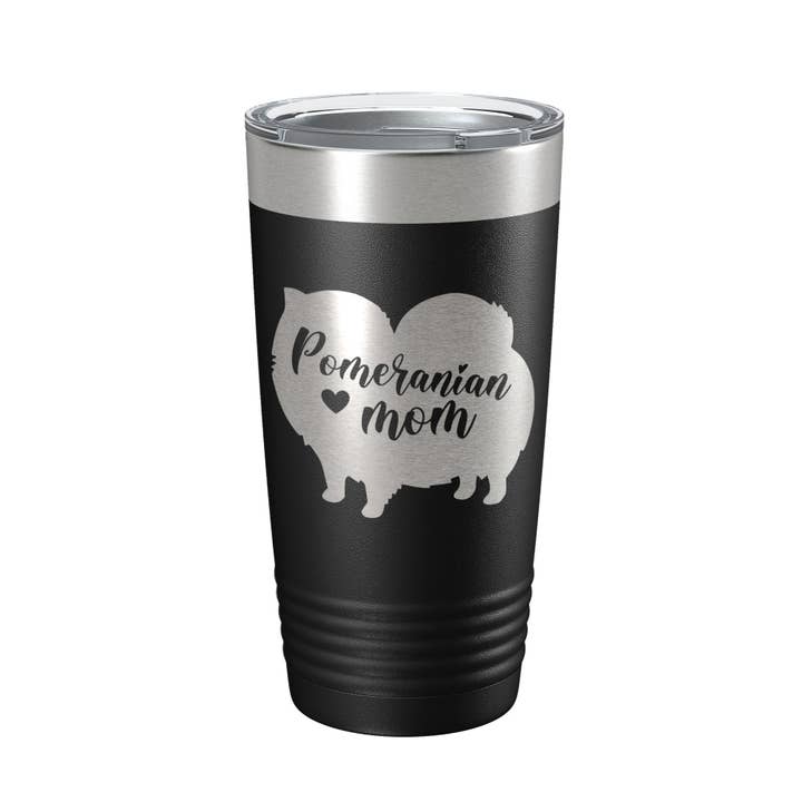Pomeranian mamma tumbler hund rese mugg gåva isolerad lasergraverad kaffekopp 20 oz för wholesale av CarveBright