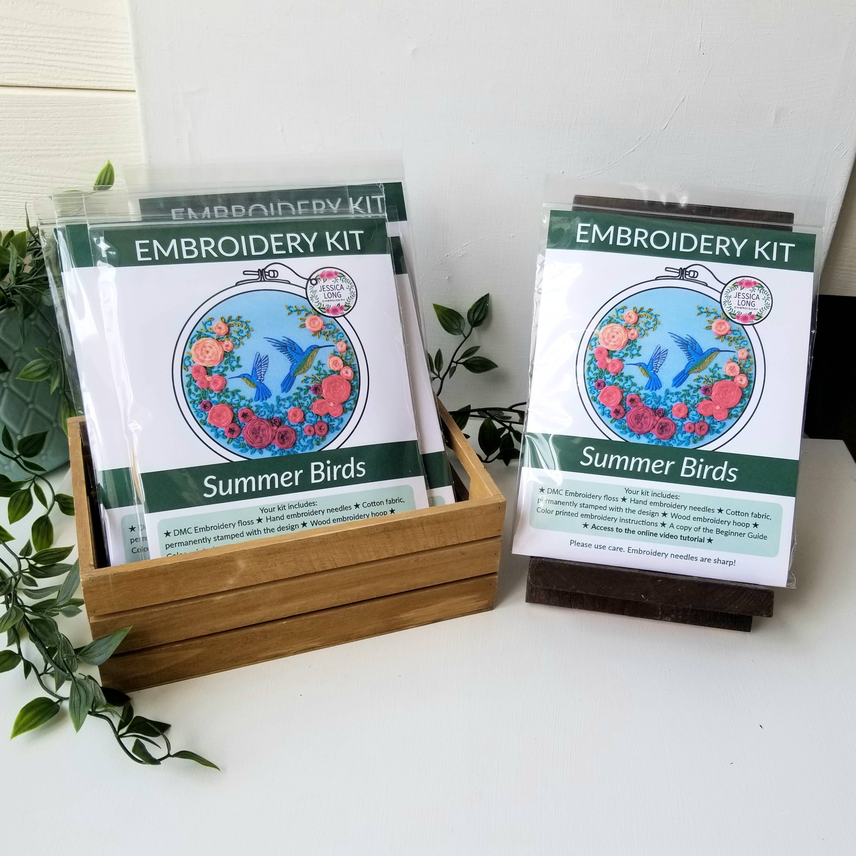 Jessica Long Embroidery - Wholesale Embroidery/Cross Stitch Supplies - Summer Hummingbird Embroidery Kit7