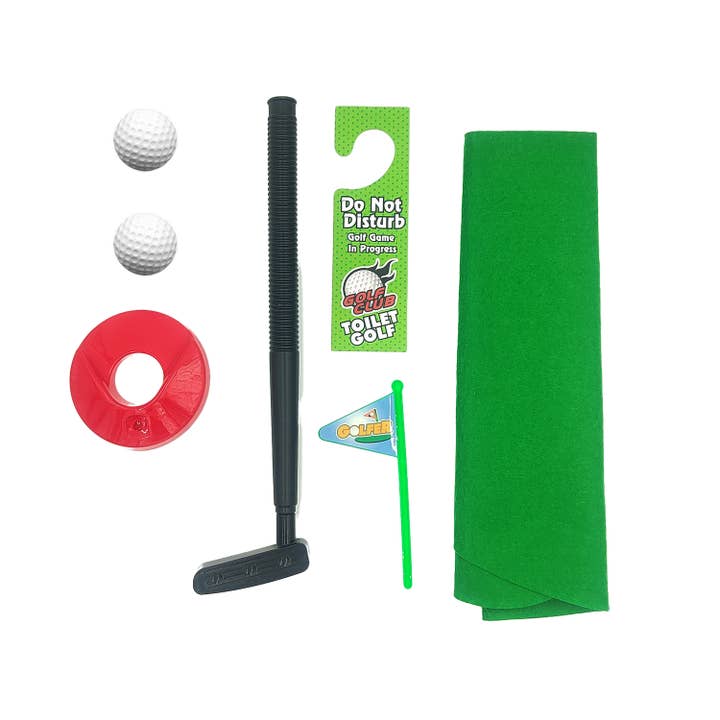 Thumbs Up GmbH - Vendita all'ingrosso Regalo divertente/originale - Set da toilette da golf per casa, gioco di minigolf per luoghi tranquilli