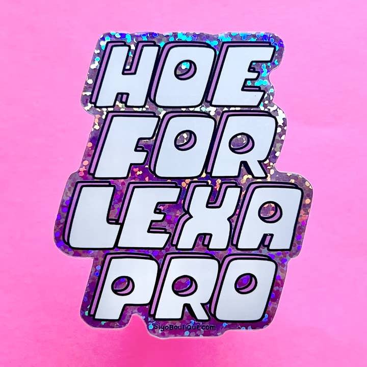 Hoe zit het met Lexapro Glitter Vinyl Sticker voor wholesale door Siyo Boutique