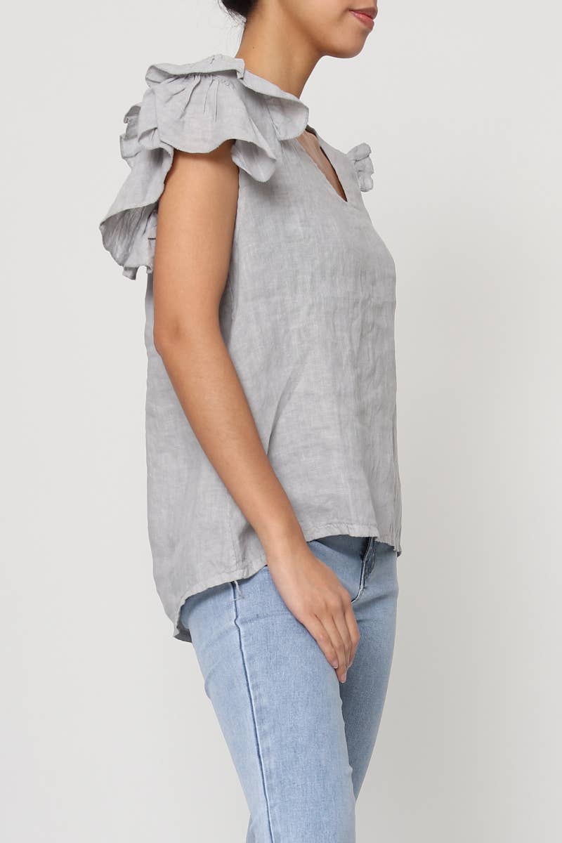 LÉA & LUC - Wholesale Blouse - Women's - 100% Linen Blouse REF. 1201922
