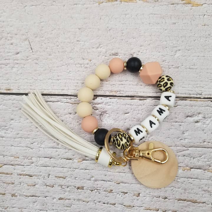 Treasure Wholesale - Vente Bracelets porte-clés - Porte-clés en forme de léopard, bracelet MAMA2