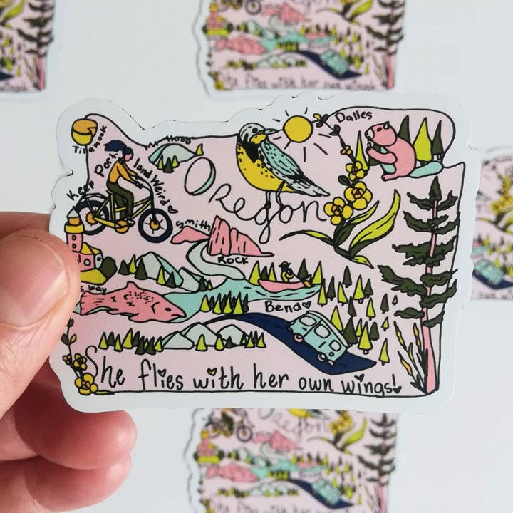 Oregon magnet, magnet, Portland magnet, Oregon Souvenir for wholesale by Mary Felker Art and Design