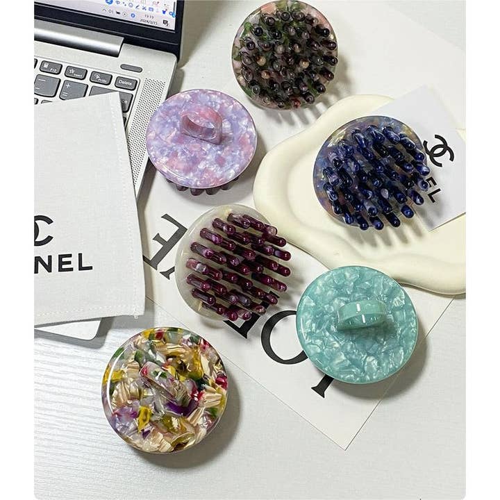 Tourtiwi - Wholesale Hair Brush/Comb - Acetate Shampooing Brush Head Care Massage Meridian Comb19