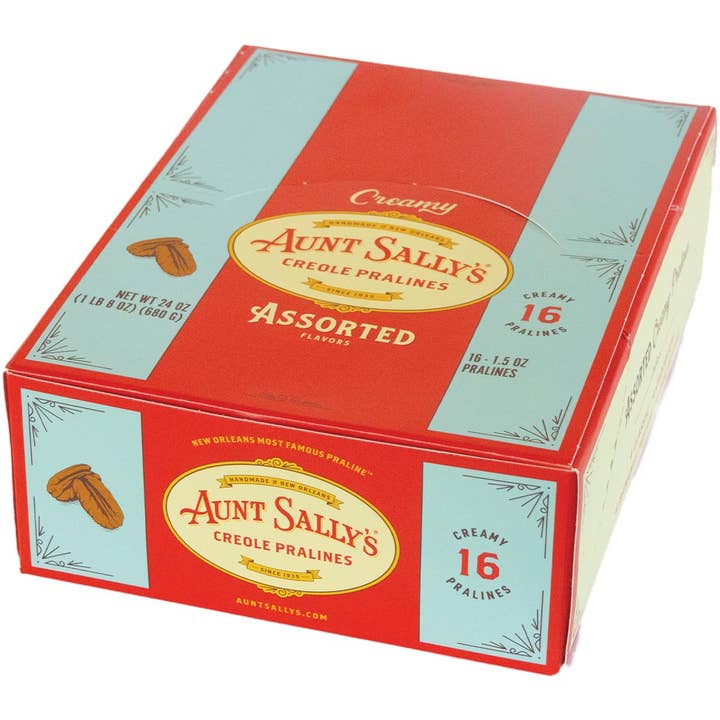 Aunt Sally's Pralines - Wholesale Chocolate Box - Creamy Assorted Pralines, 16 pk1