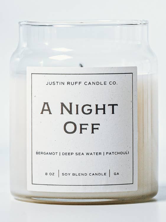 A Night Off for wholesale by Justin Ruff Candle Co,