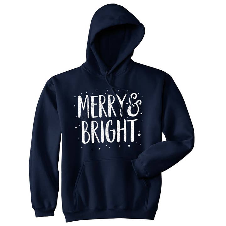 Merry and Bright Hoodie for wholesale by Crazy Dog T-Shirts