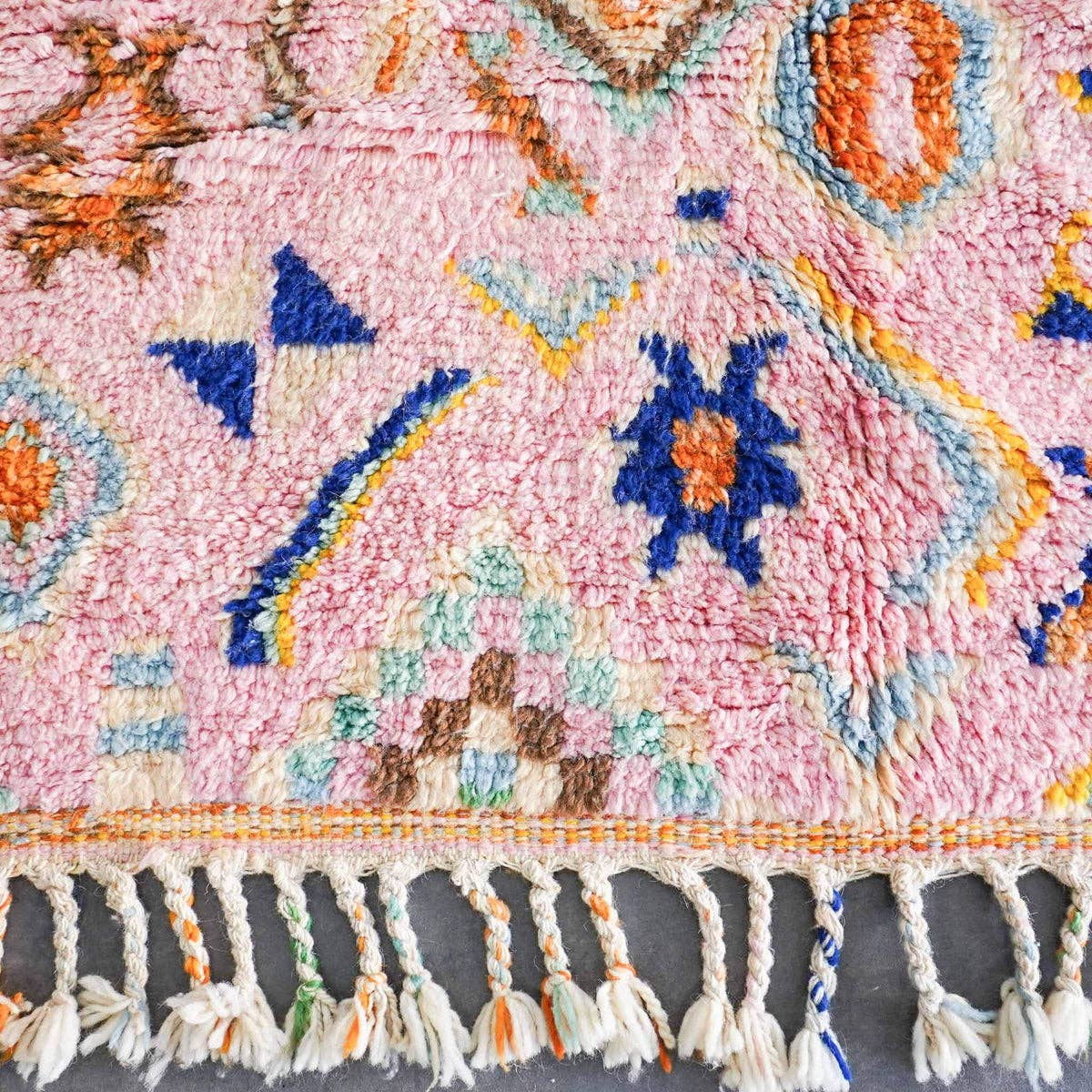 Moroccan Woven Treasures - Wholesale Area Rug - Pink and Orange Moroccan Rug, Handwoven Shag rug, Berber Rug3