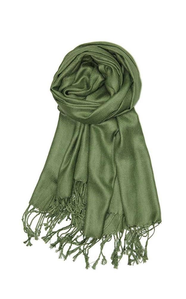Jasper Trading LLC - Wholesale Scarf - Women's - C14 - One Piece Olive Color Fashion Pashmina Shawl Scarf2