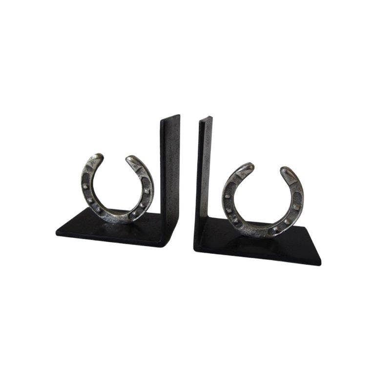 ADC Eindhoven - Vente Serre-livres - Serre-livres en métal de qualité avec fer à cheval noir à effet métal ancien4