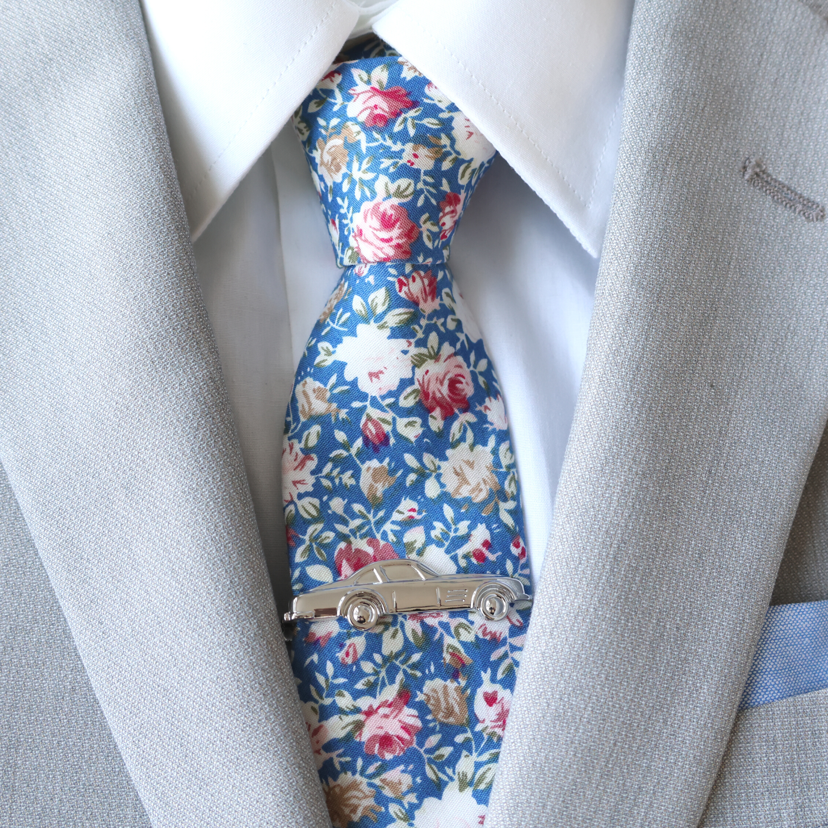 Tie Mood – wholesale Tie clip – Men’s – Car Silver Tie Clip6