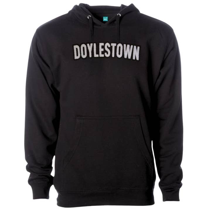 Sudadera con capucha negra de Doylestown para venta al por mayor de Tote Jawn