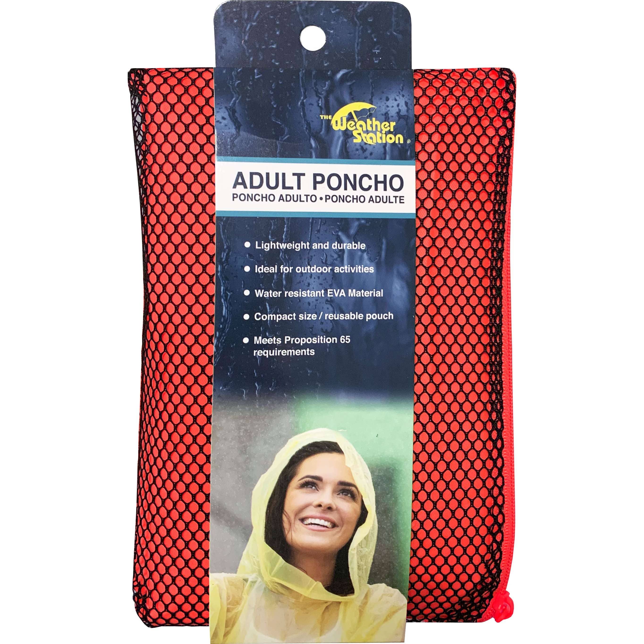 Chaby International - Vente Poncho – unisexe - Ponchos de pluie en EVA pour adulte avec capuche en couleurs vives assorties5