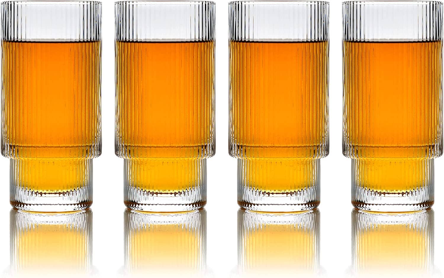 Greenline Goods - Wholesale Drinking Glass/Cup - Ripple Drinking Glasses - 12 oz Modern - Set of 42