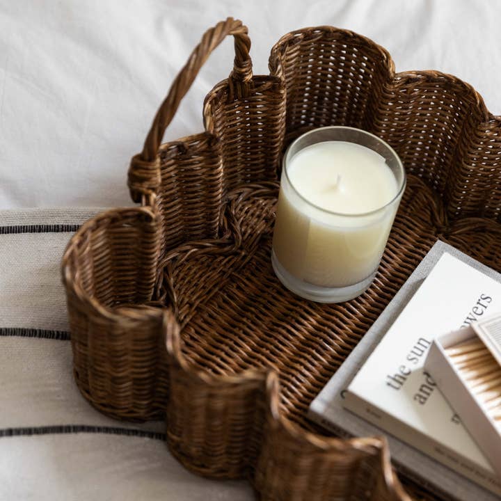 Hastshilp - Wholesale Decorative Tray - Mini Wavy Tray (Teak Stained)1