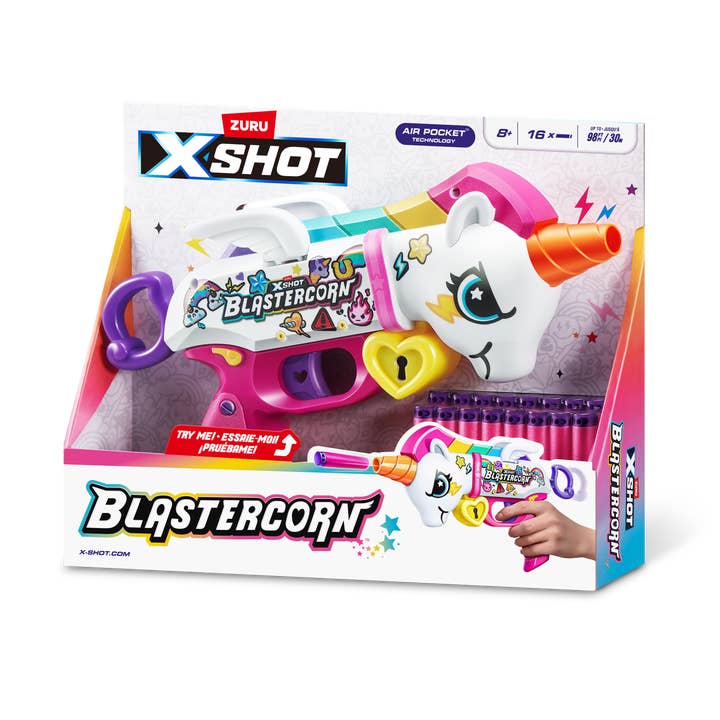The Zoofy Group , LLC - Wholesale Classic Toy - Kids - ZURU-X-SHOT-BLASTERCORN-SERIES 1-UNICORN BLASTER