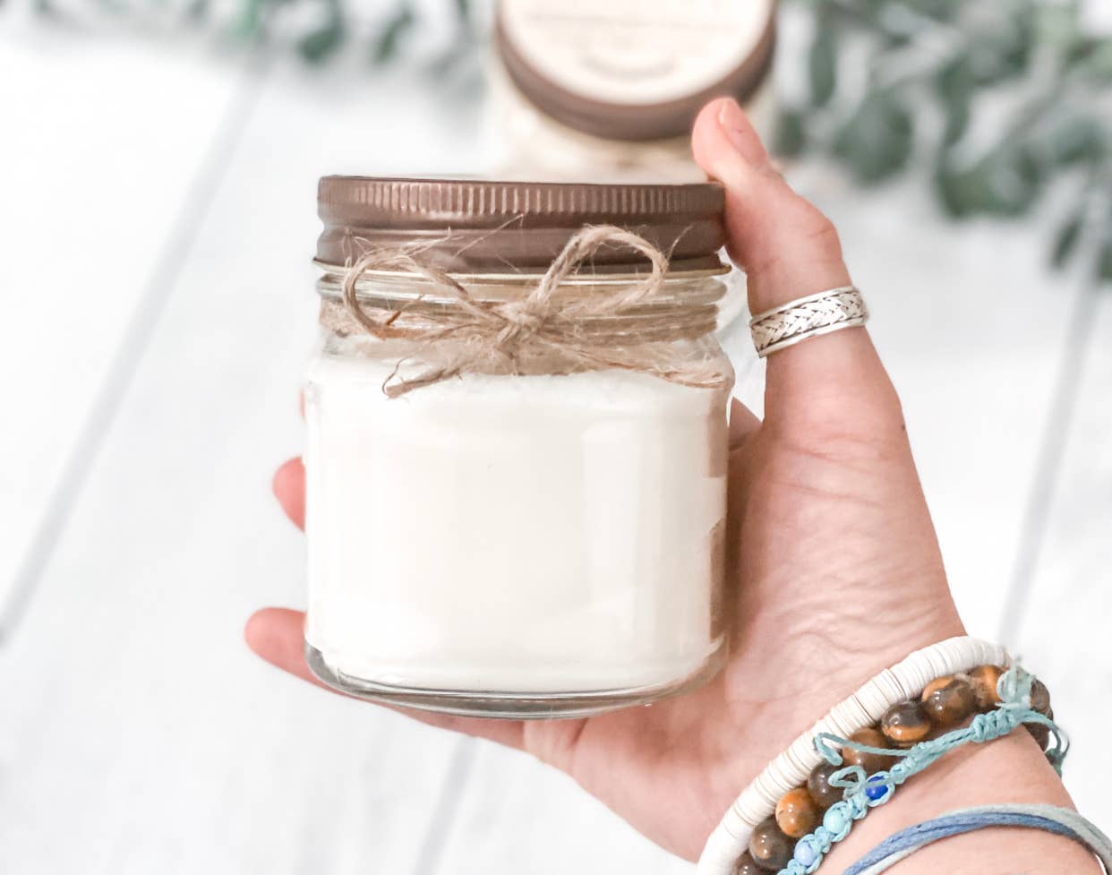 Suzee's Candles - Vente Bougie en bocal - Bougie en pot Mason 8 oz, décor de ferme, bougies de ferme2