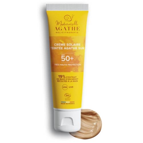 Mademoiselle Agathe - Wholesale Sunscreen - Certified organic sunscreen - tinted SPF50+2