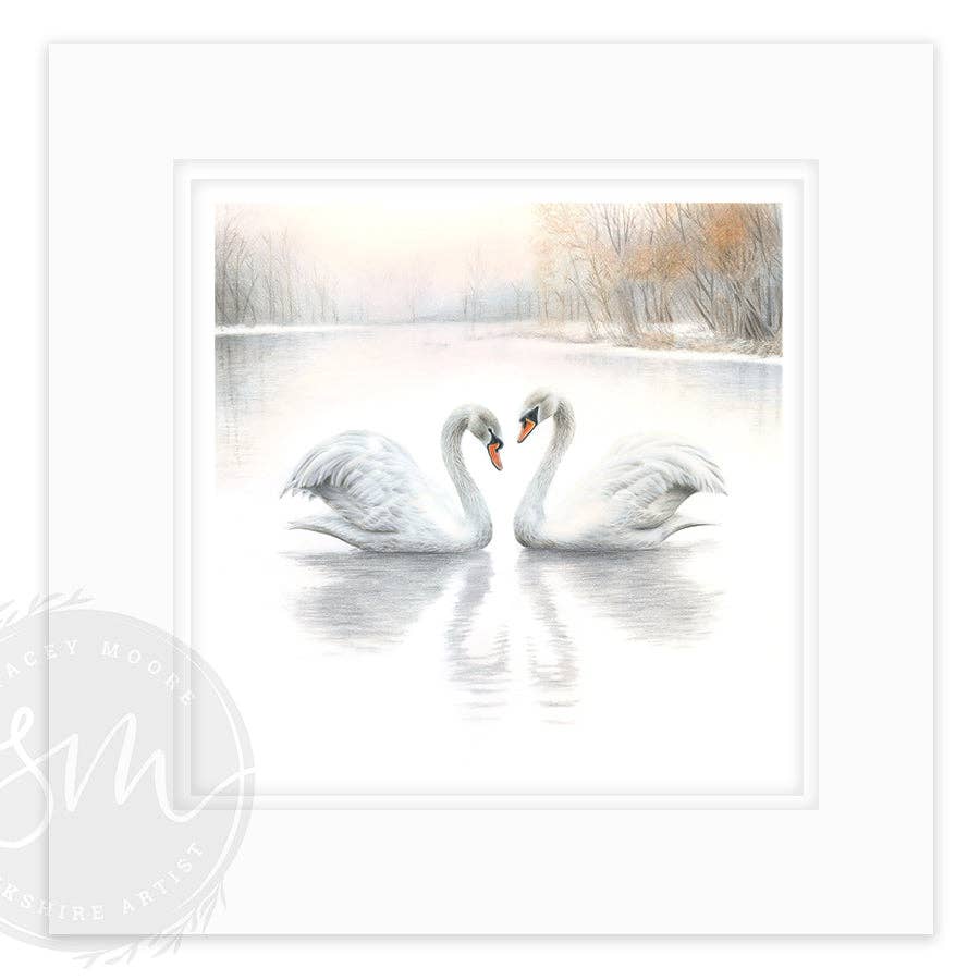 Stacey Moore Ltd - Wholesale Art Print - Swan Lake0