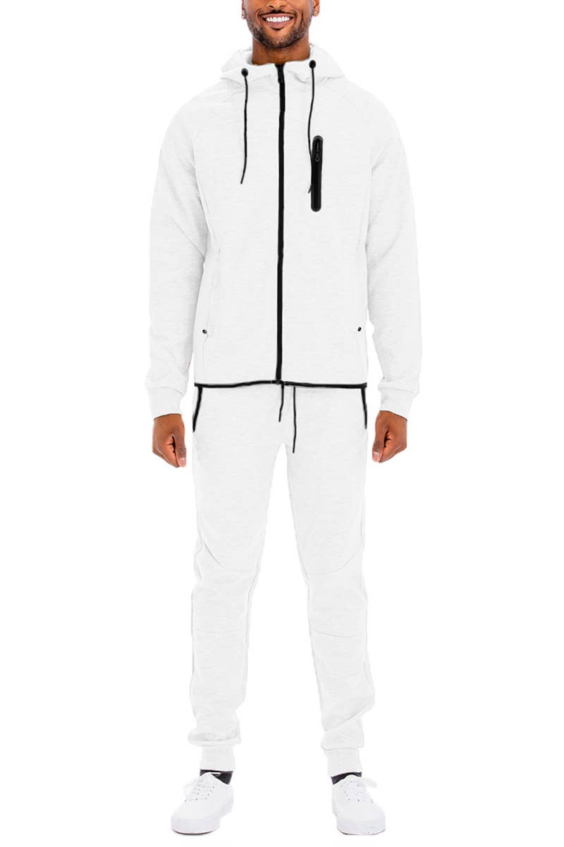 WEIV - Wholesale Tracksuit - Men's - Solid Dynamic Active Track Suit Cotton Poly Blend Track Set16