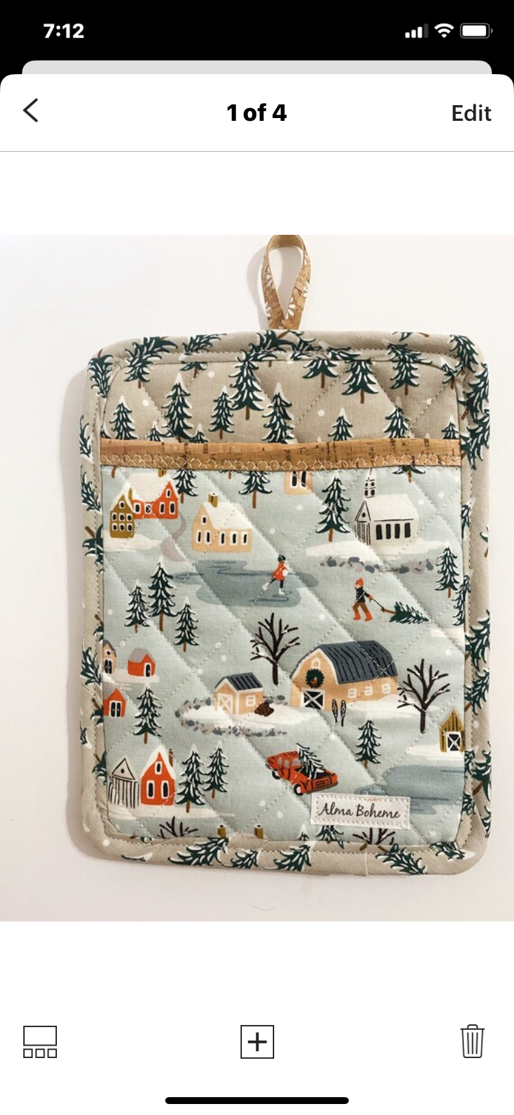 Alma Boheme Handmade - Wholesale Ovenwant/pothouder - Duurzame pannenlap van kurk en katoen met zakje51