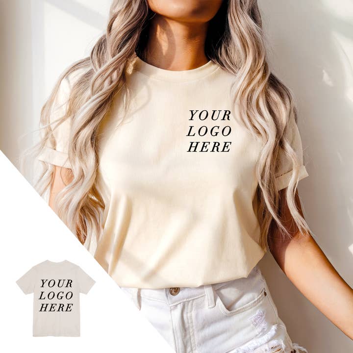 Custom LOGO Tee // Bella Canvas, Two-Sided Print for wholesale by Typically Vulgar