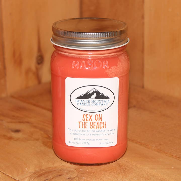 Bougie de soja Sex on the Beach pour la vente par Beaver Mountain Candle Company