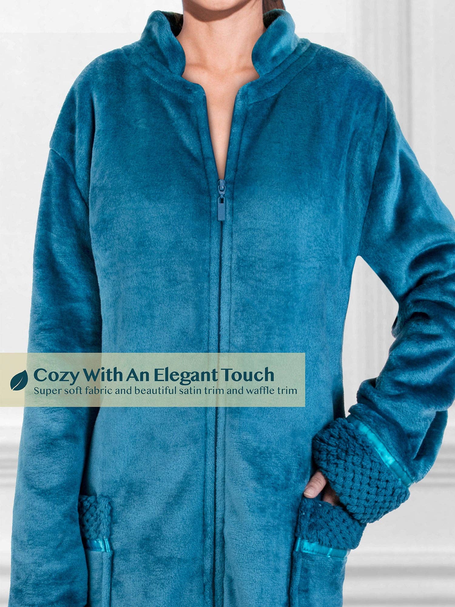 Pavilia - Wholesale Robe - Women's - Women's Housecoat Zipper Robe38