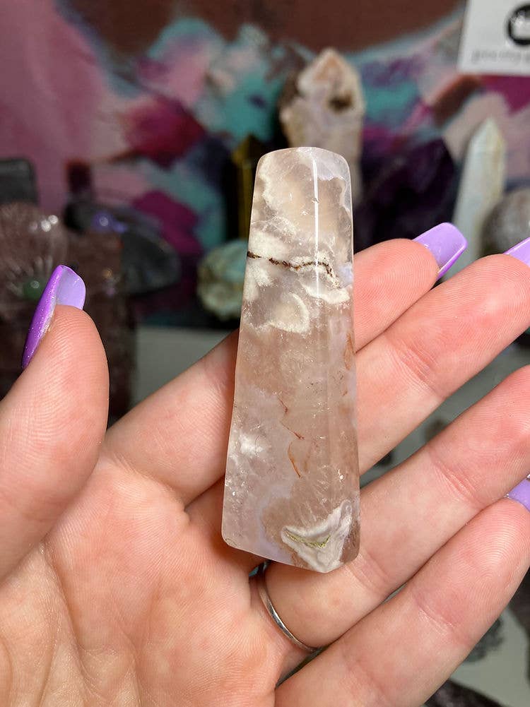 Prettygoods - Wholesale Spiritual Stone/Crystal - Flower Agate Skinny Freeform1