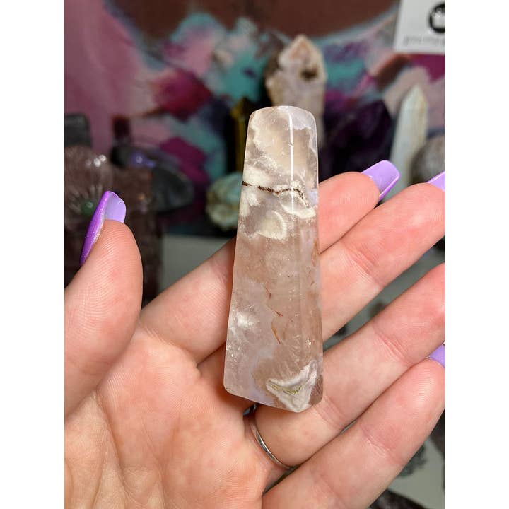 Prettygoods - Wholesale Spiritual Stone/Crystal - Flower Agate Skinny Freeform1