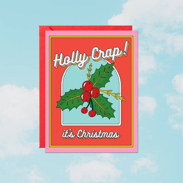Party Mountain Paper co. - Wholesale Christmas Card - Holly Crap! | Last Chance