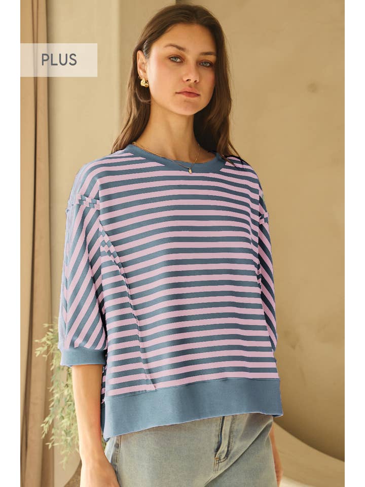 Oddi - Vente Haut en maille – femme - Top en tricot rayé10