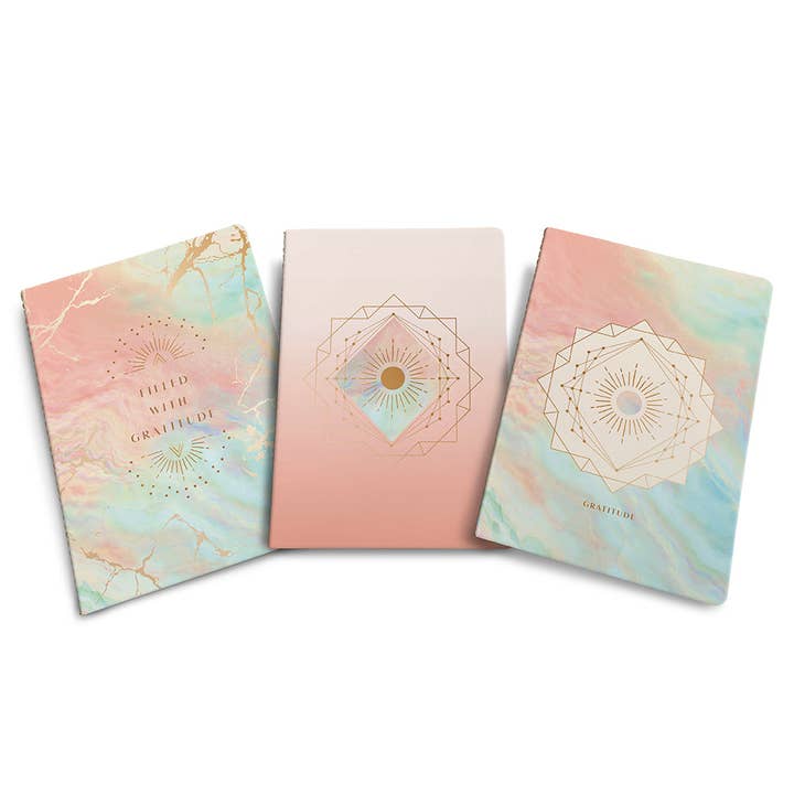 Insight Editions - #1 Pop Culture Publisher - Wholesale Notebook - Gratitude Sewn Notebook Collection (Set of 3)1
