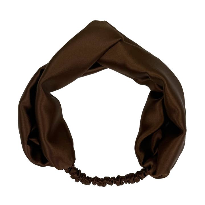 Cocoa Silk Headband for wholesale by Krystell Barraza