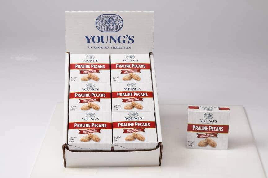 Young’s Premium Foods - Wholesale Nuts - Praline Pecans 2oz Box