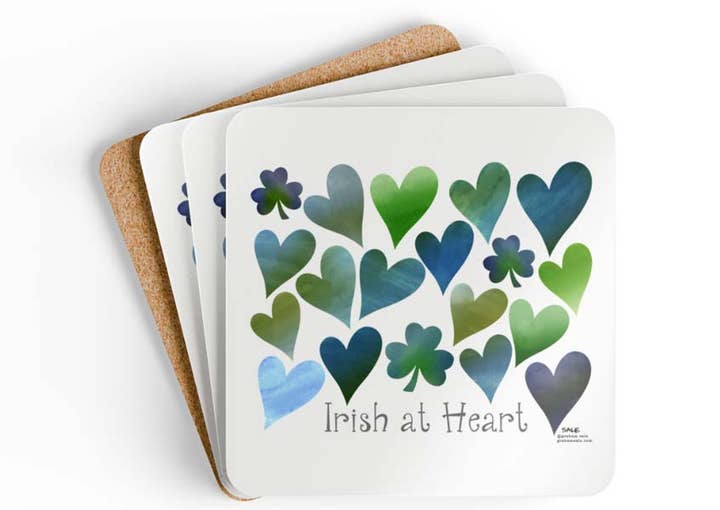 Graham Sale - Wholesale Coasters - Irish At Heart. (Hearts)0
