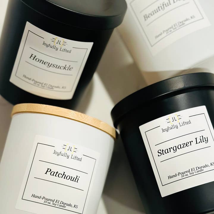 Joyfully Lifted - Wholesale Jar/Filled Candle - 10 oz. Matte Candle with lid