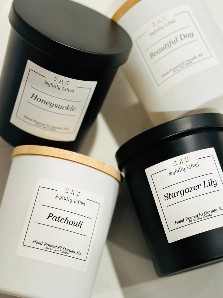 10 oz. Matte Candle with lid for wholesale by Joyfully Lifted