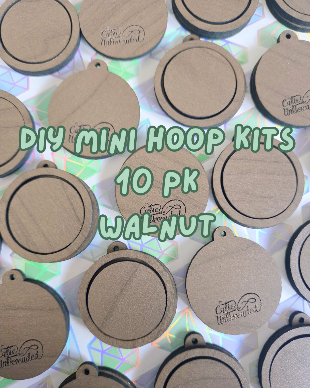 Catie Unthreaded - Wholesale DIY Craft Kit - DIY Mini Hoop Kits in Walnut1