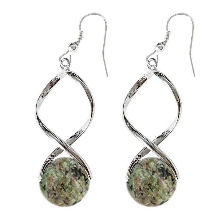 12mm African Turquoise Beaded Earrings for wholesale by Artisans de Madagascar