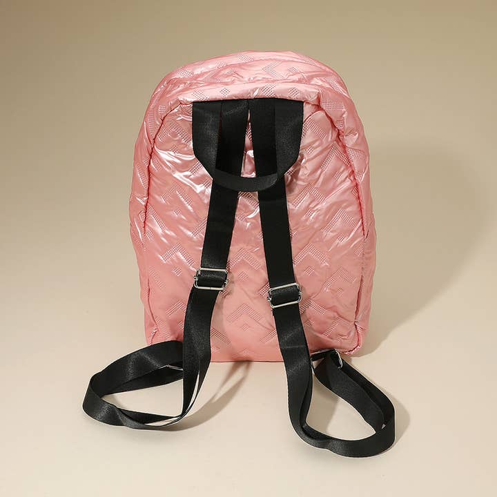 Sensibling Corp. - Wholesale Backpack - Women's - Shiny Quilted Everyday Backpack Bag6