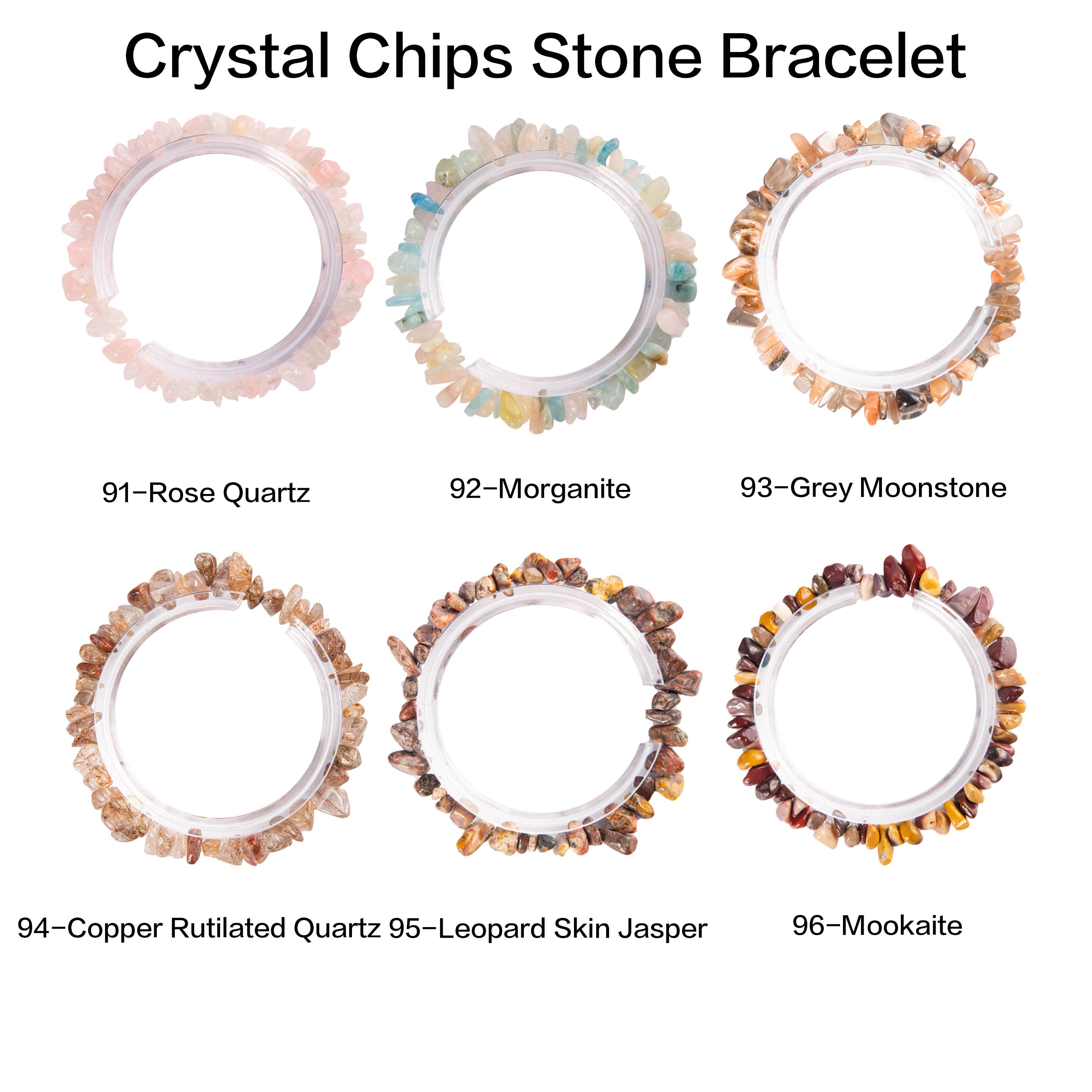YYDIYcrystal - Wholesale Beaded Bracelet - 4PCs Crystal Bracelets for Couples, Women's chips Bracelet 22