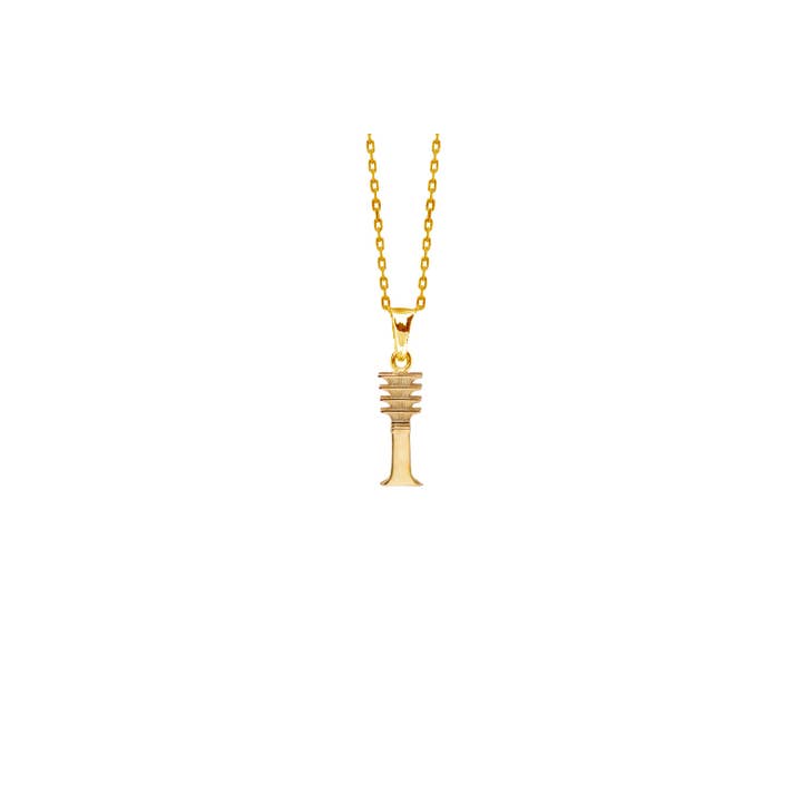 Djed Pillar Pendant Egypt 18k Gold Plated for wholesale by TALISMAN JEWELLERY (D&Fidanverdi, S.L.)