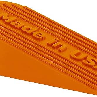 Marco Esra - Wholesale Door Stop - Large Rubber Door Stopper Made in USA - Door Stop Wedge for Carpet, Tile, or Concrete Floor, Door stoppers for Bottom of Door -Heavy Duty for Commercial & Home Use - 6.5 x 2.75 x 1.9 Inches - Red