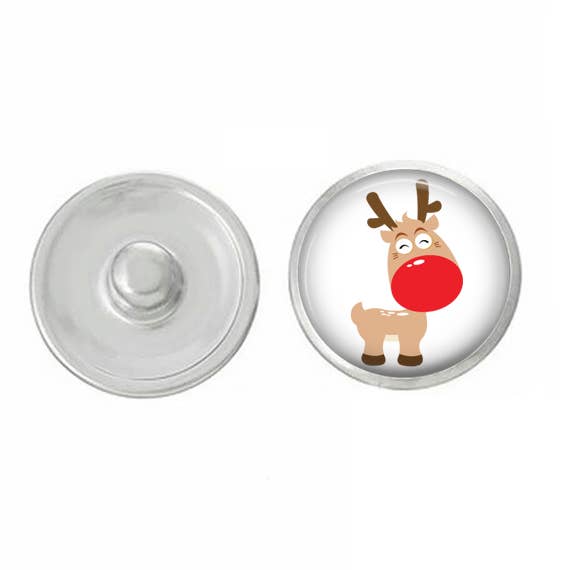 Christmas Reindeer Holiday Snap Jewelry for wholesale by Say It in A Snap Jewelry